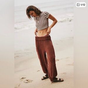 Free People Dane terry beach pants